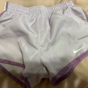 Nike Light Lavender Shorts with Dark Purple Swoosh